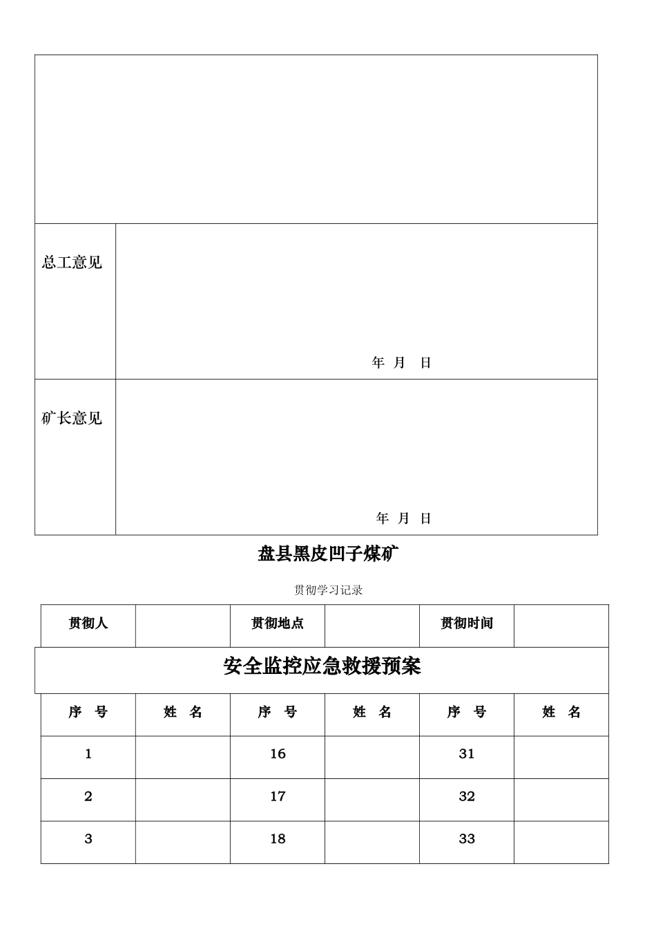 煤矿安全监控事故应急处置预案_第3页