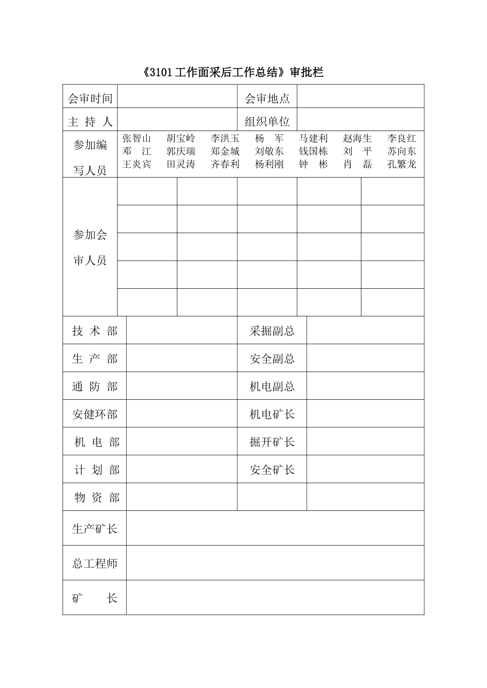 煤矿工作面采后工作总结_第3页