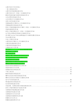 煤矿机电运输各种记录表汇编