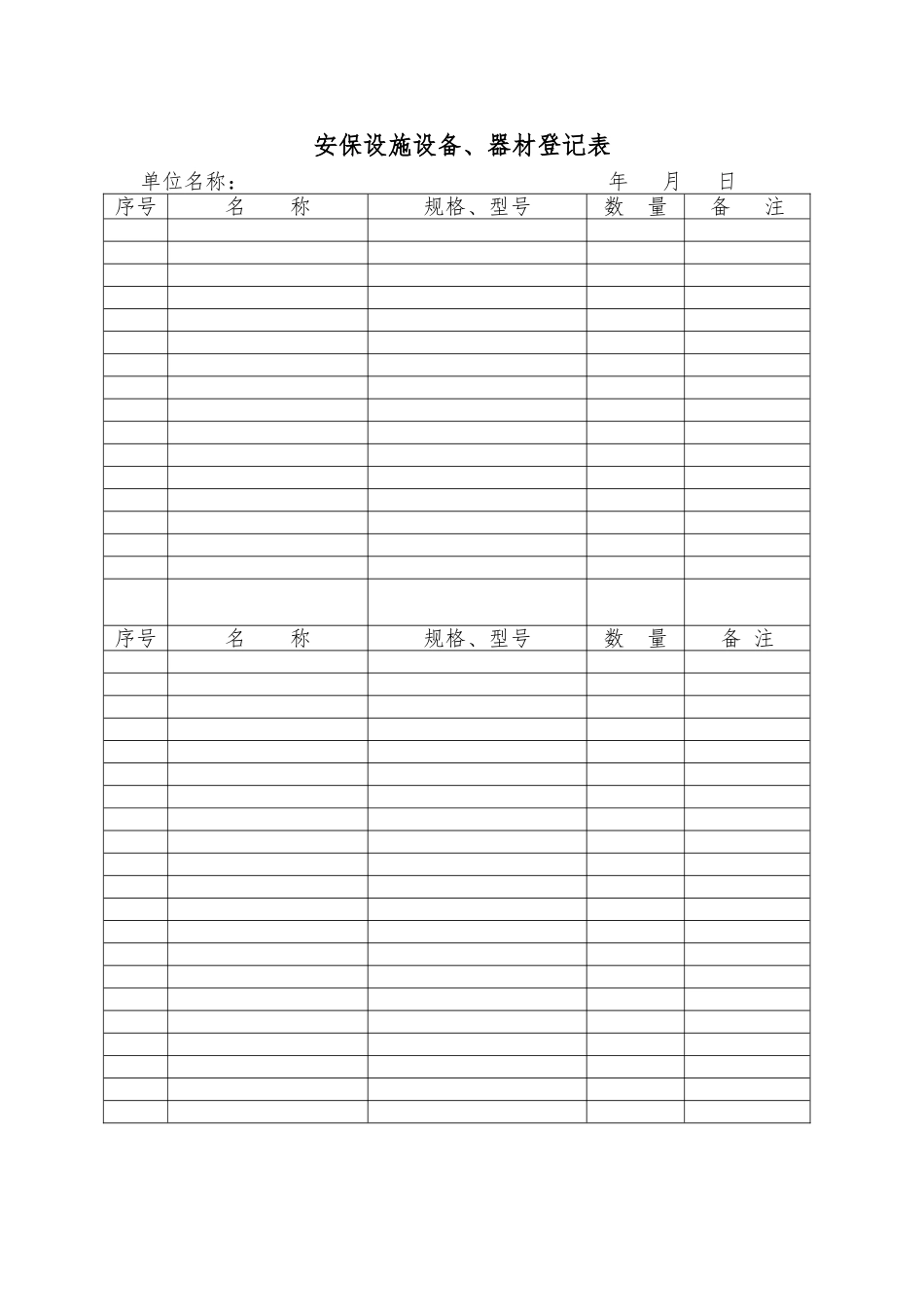 物业公司保安部常用表格模板_第2页