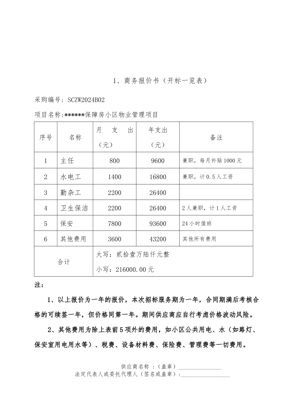 物业招投标流程和标书样本_第2页