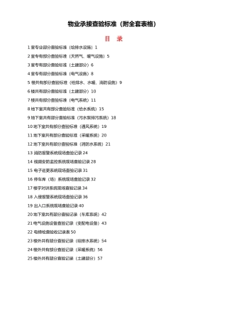 物业承接查验标准