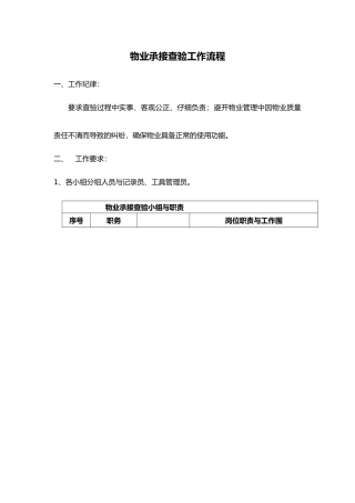 物业承接查验流程图
