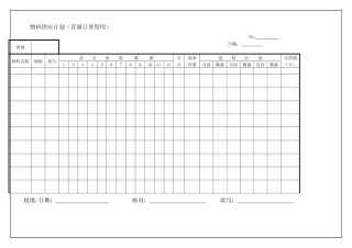 物料供应计划（存量订货型用）