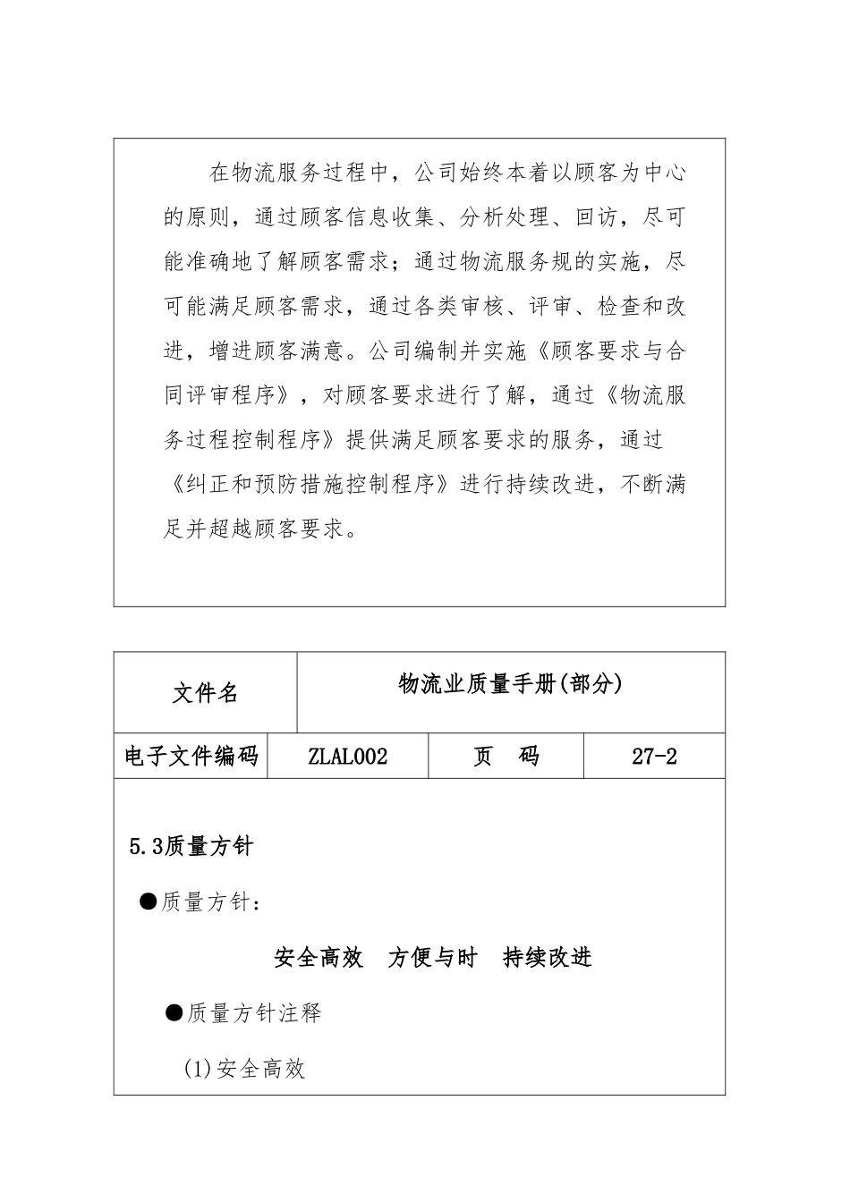 物流业质量管理手册的编制_第2页