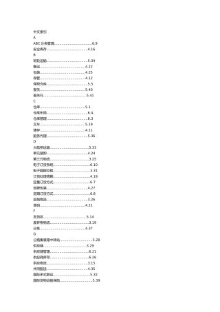物流术语国家标准