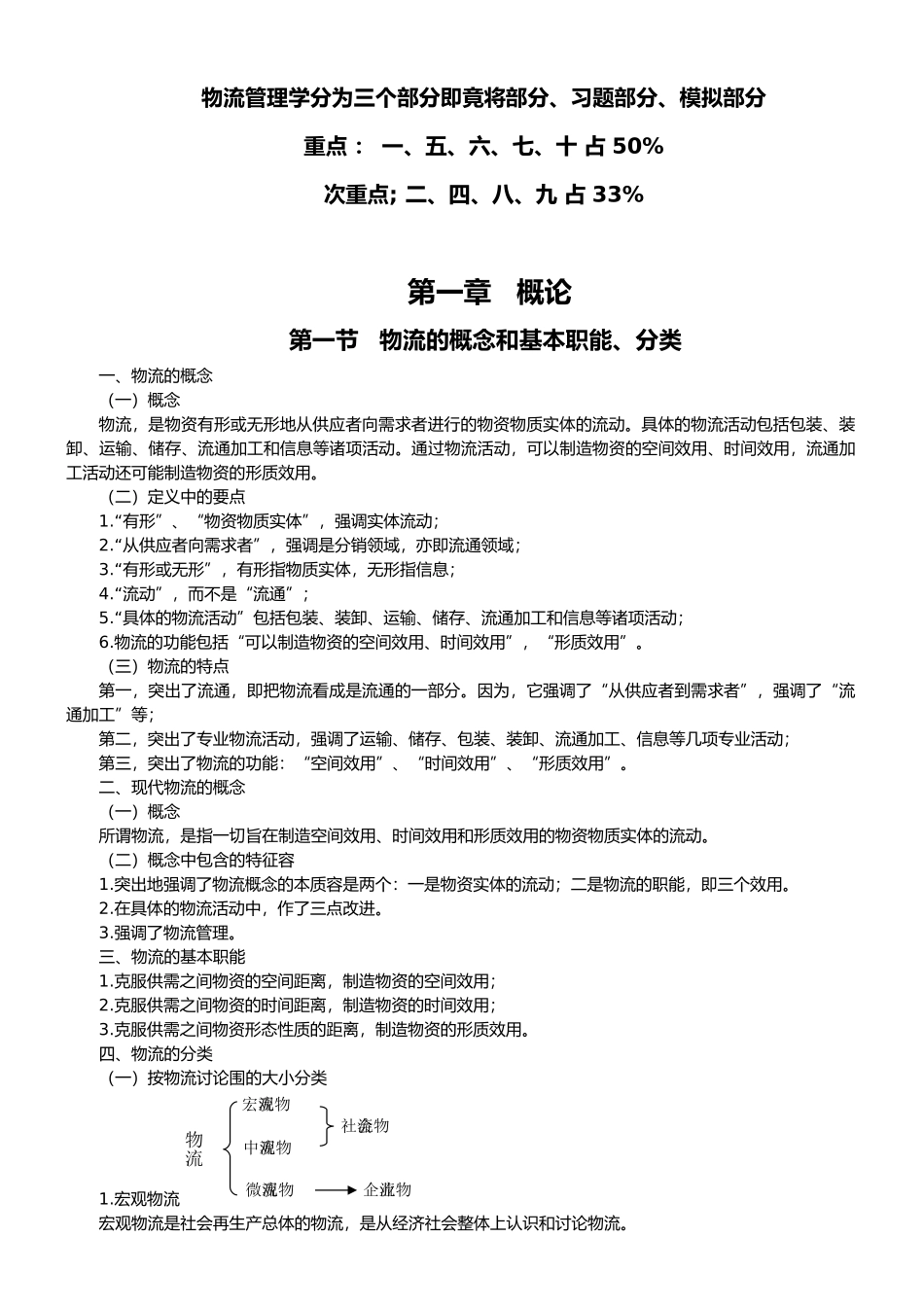 物流的概念和基本职能分类_第1页