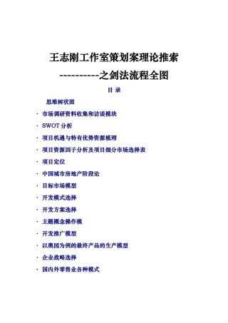 王志刚工作室策划案理论推索讲义全