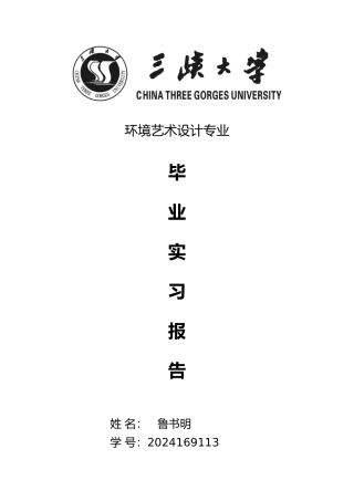 环境艺术设计实习报告