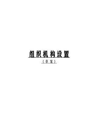 现代企业组织机构设置方案
