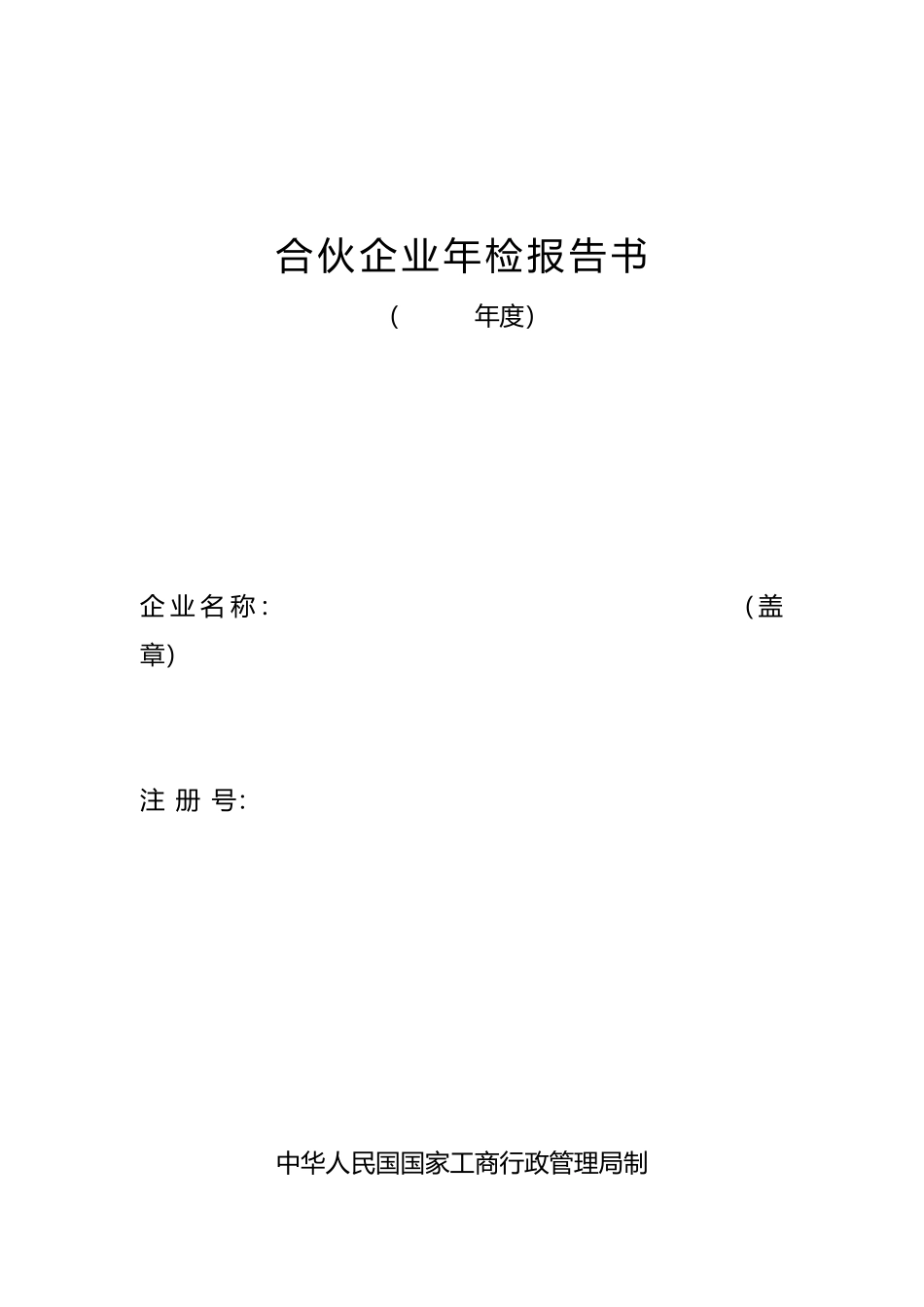 现代合伙企业年检报告书_第1页