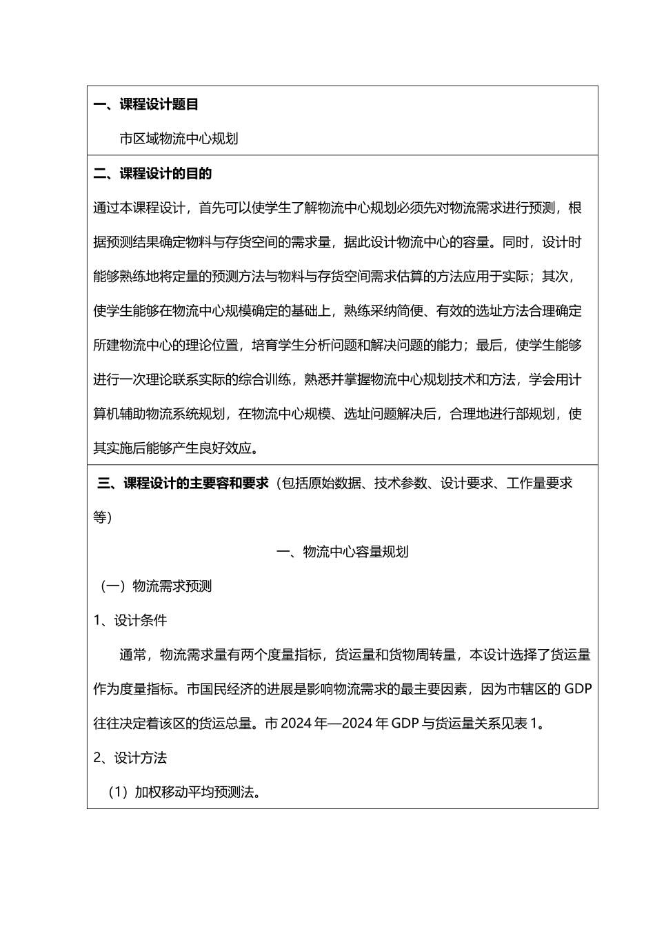 现代物流区域规划课程设计范文_第3页