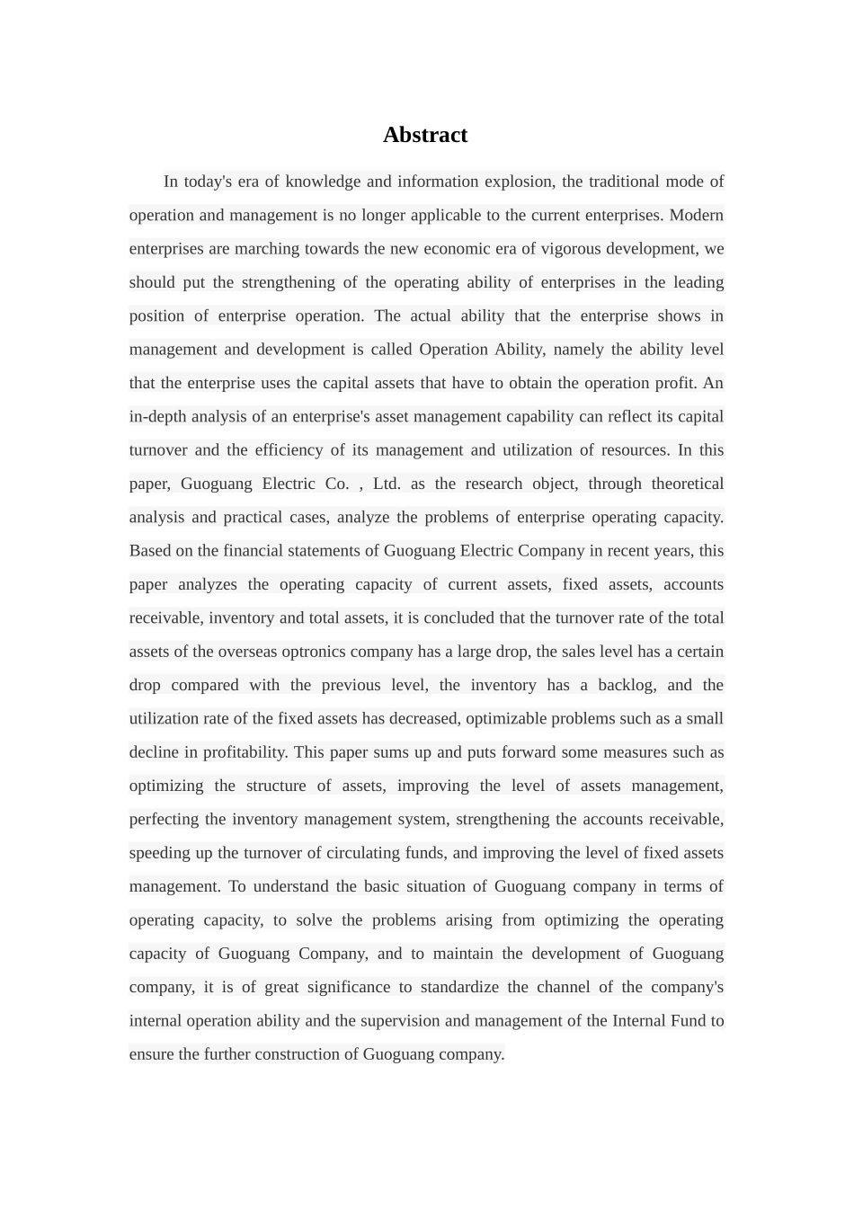 财务管理专业-国光电器公司营运能力优化探析_第2页