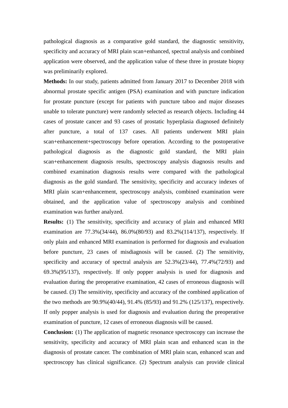 磁共振波谱分析在前列腺特异性抗原异常前列腺疾病患者中的临床诊断意义_第3页