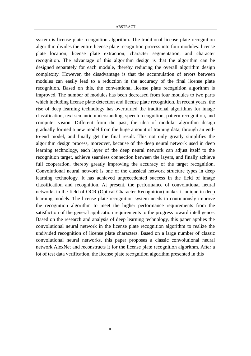 车牌定位车牌识别图像处理卷积神经网络  计算机专业_第2页