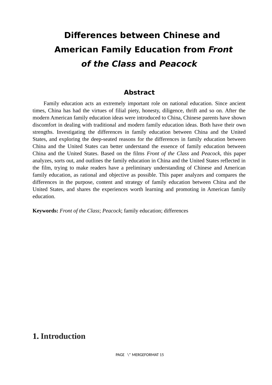 从《叫我第一名》和《孔雀》看中美家庭教育的差异_第3页