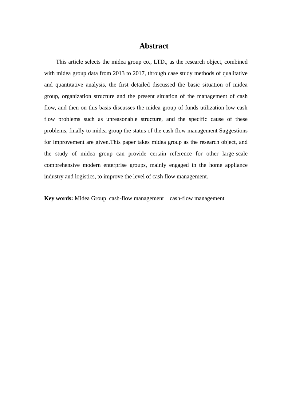 财务管理专业-浅析美的集团现金流管理问题_第2页