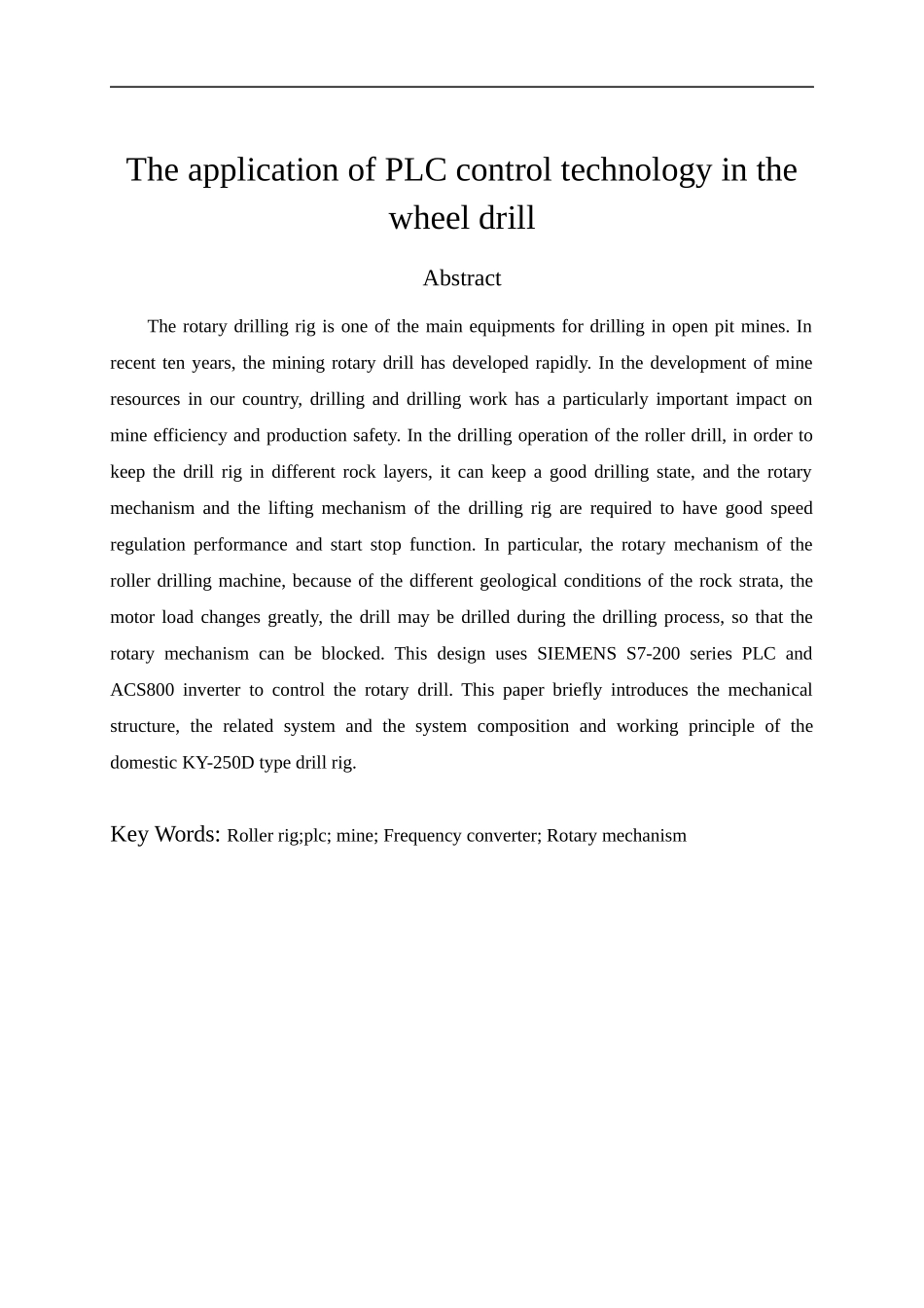 PLC控制技术在牙轮钻机上的应用  电气工程专业_第2页