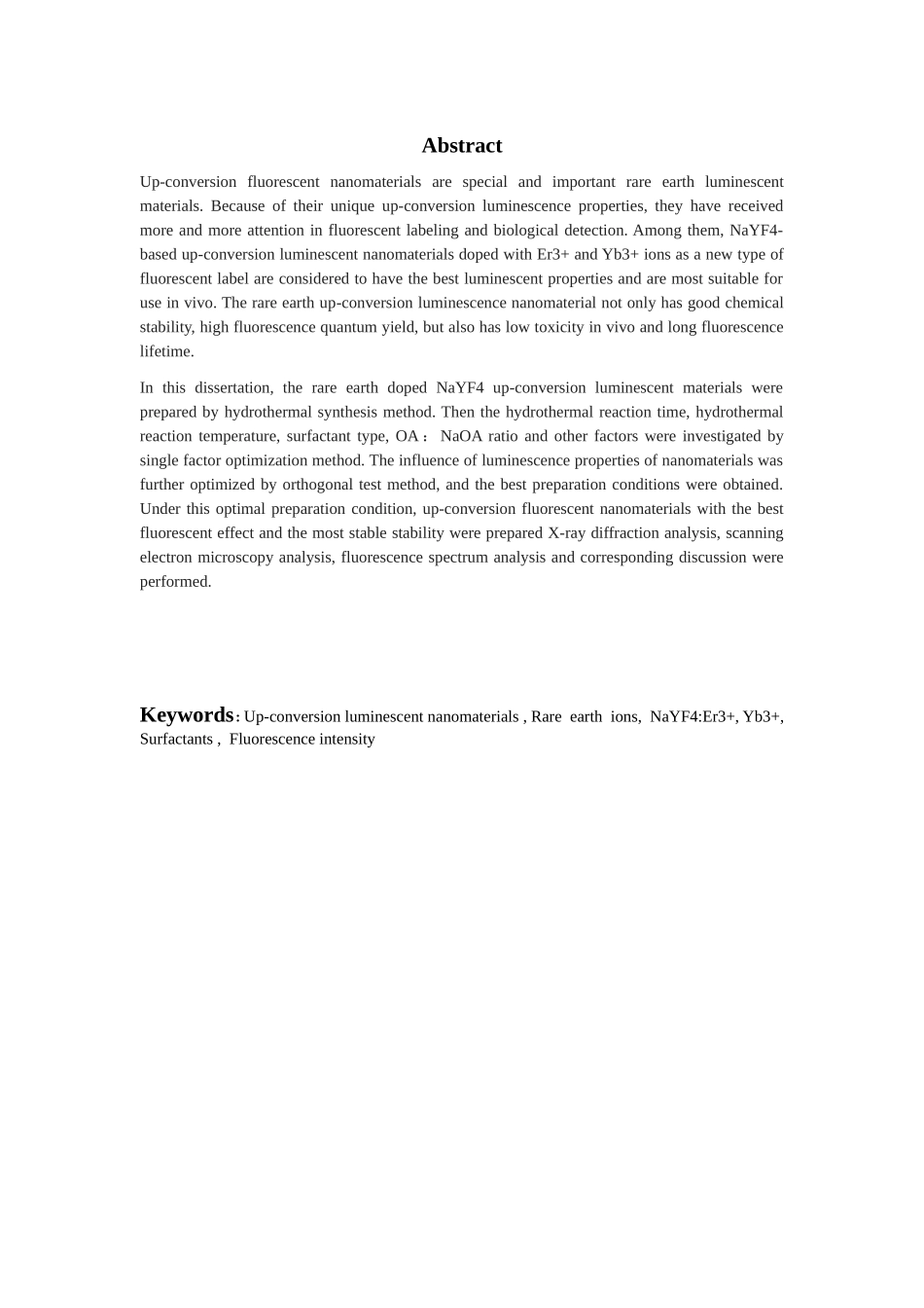 材料学专业 水热法合成上转换荧光纳米材料_第2页