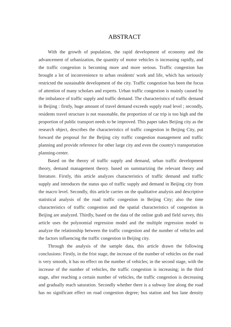 北京市交通拥堵特征分析  交通运输专业_第2页