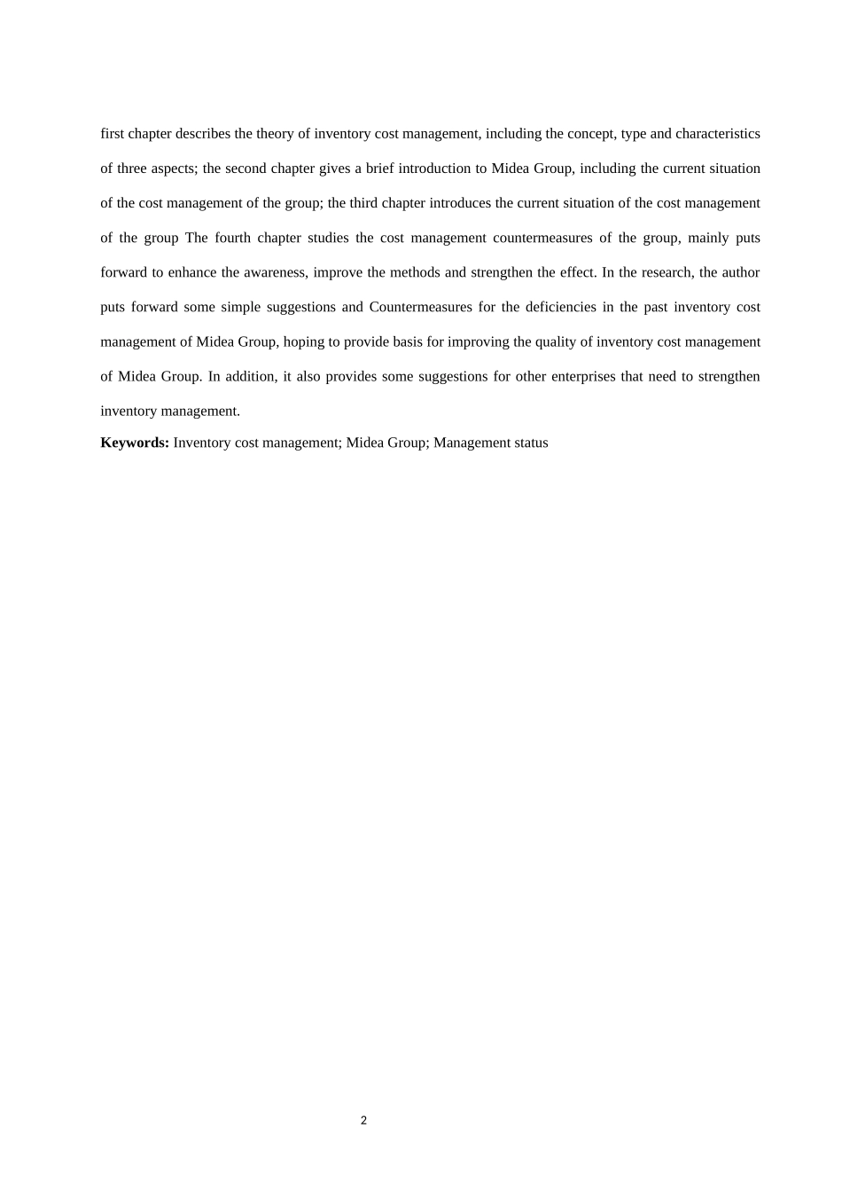 存货成本管理研究-以美的集团为例  会计财务管理专业_第3页
