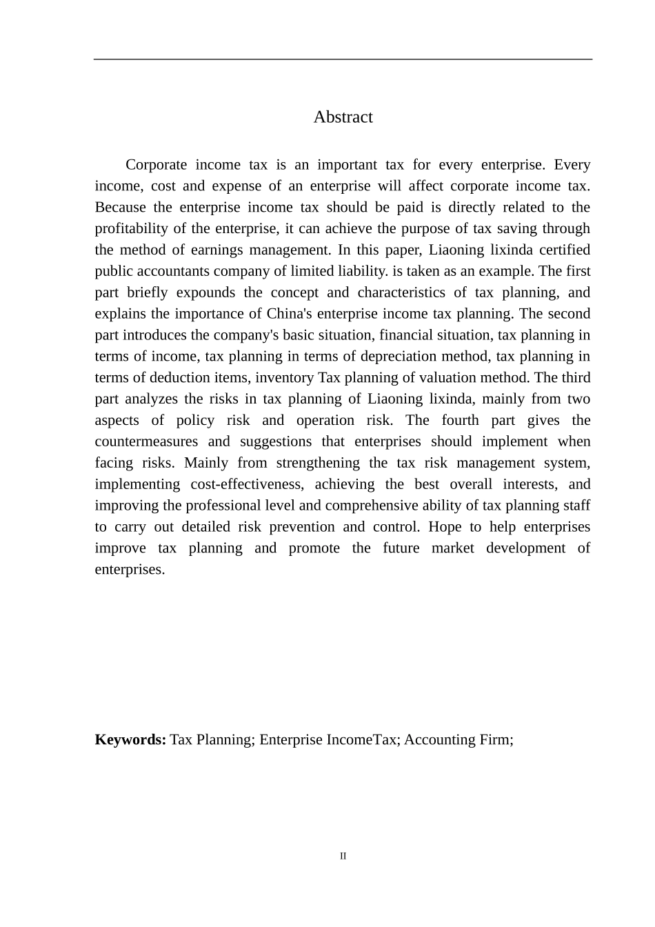 财政专业辽宁立信达会计师事务所有限责任公司企业所得税纳税筹划问题研究_第3页