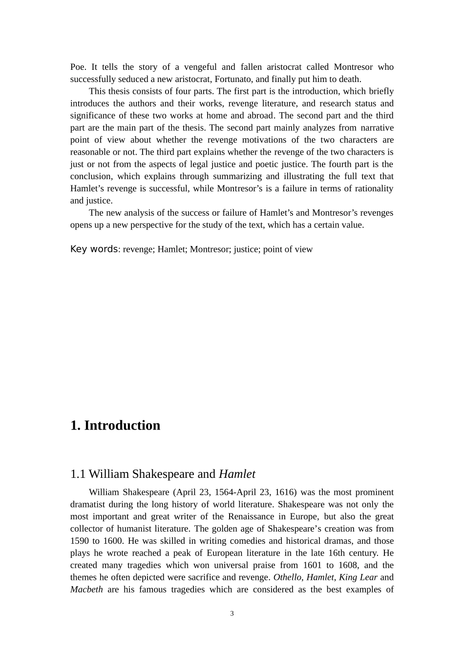 复仇的成败--哈姆莱特与蒙特利瑟的对比分析_第3页