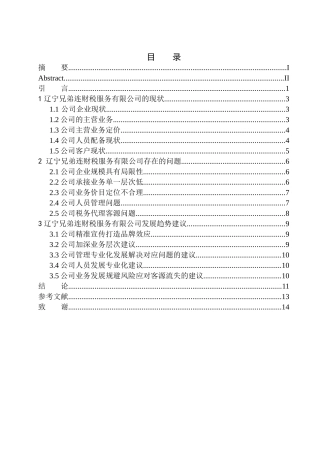 财政专业辽宁兄弟连财税服务有限公司税务代理业务现状及发展趋势探讨