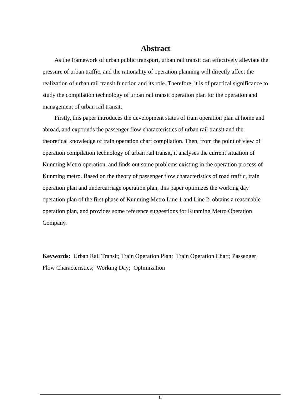 城市轨道交通工作日列车运营计划优化方案研究——以昆明地铁1、2号线首期工程为例  轨道交通专业_第2页