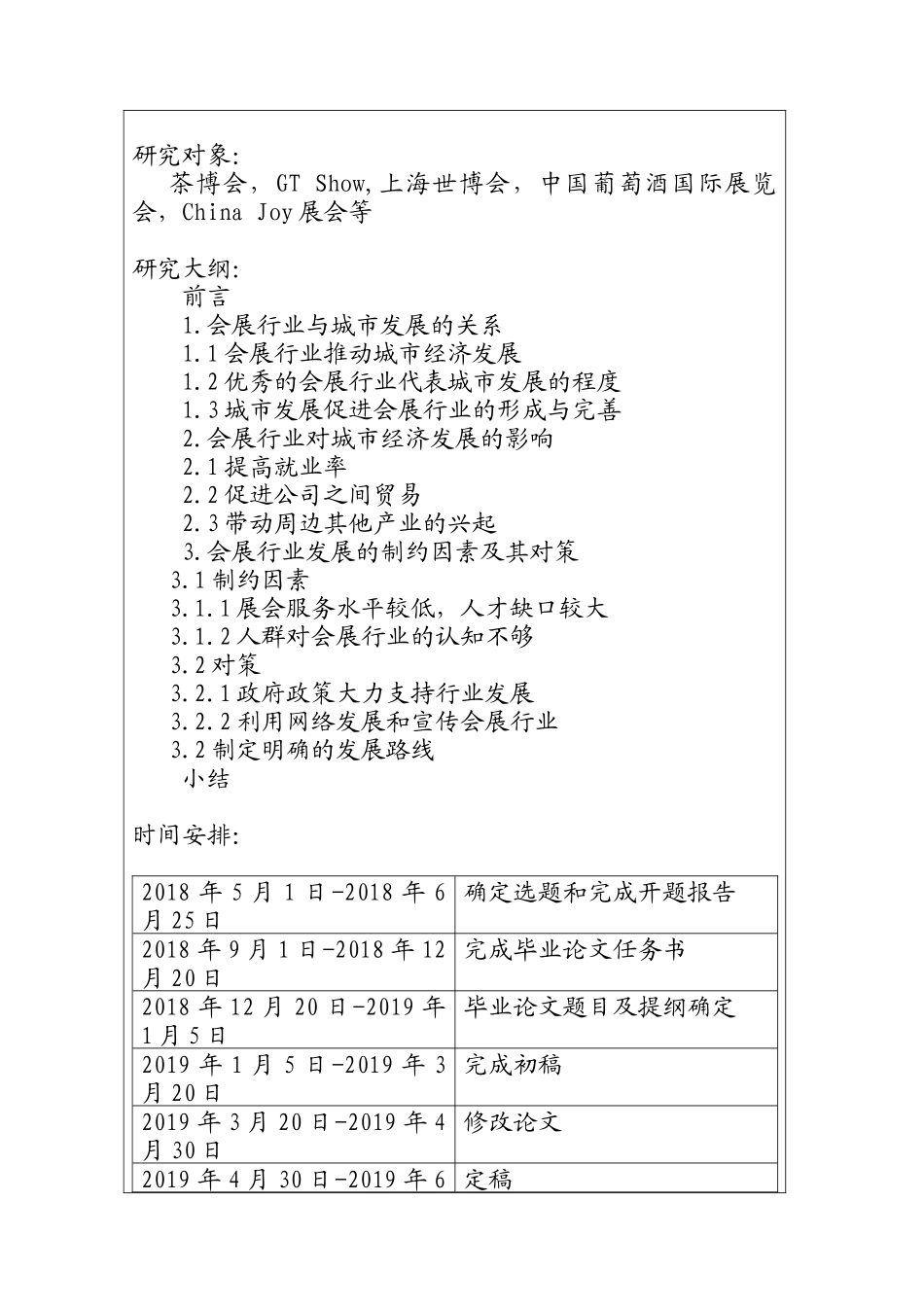 城市会展行业对城市发展影响分析  会展策划与管理专业 开题报告_第2页