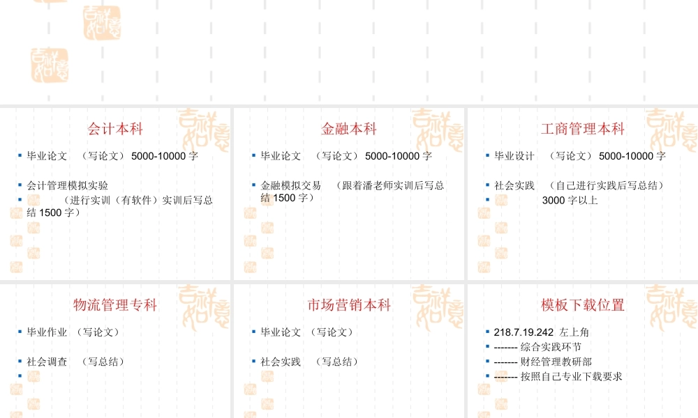 本科毕业论文写作要求