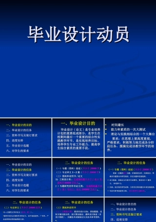 本科毕业设计动员报告