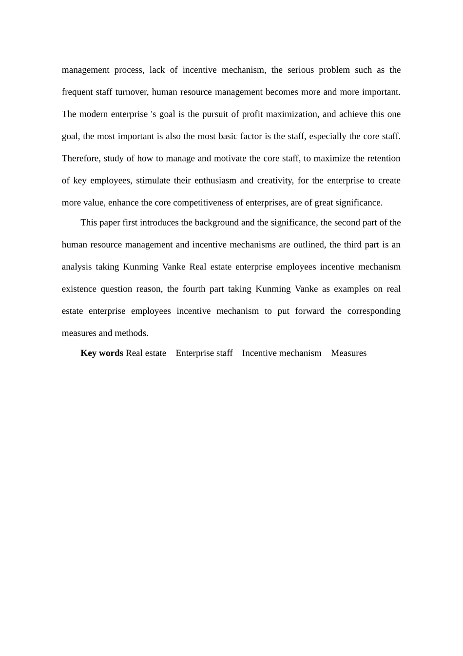 房地产企业的员工激励问题与对策研究以昆明万科为例_第3页