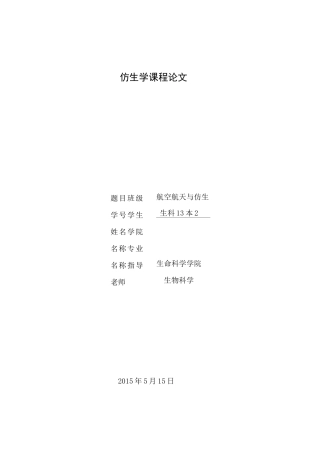 航空与仿生学讲解