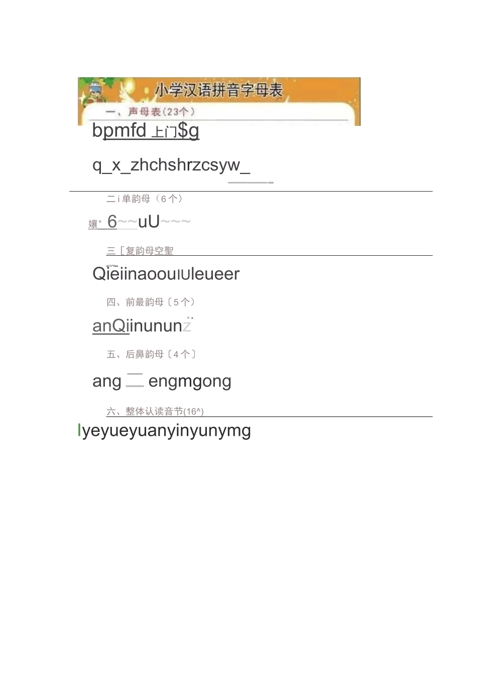 小学拼音全变顺口溜_第1页