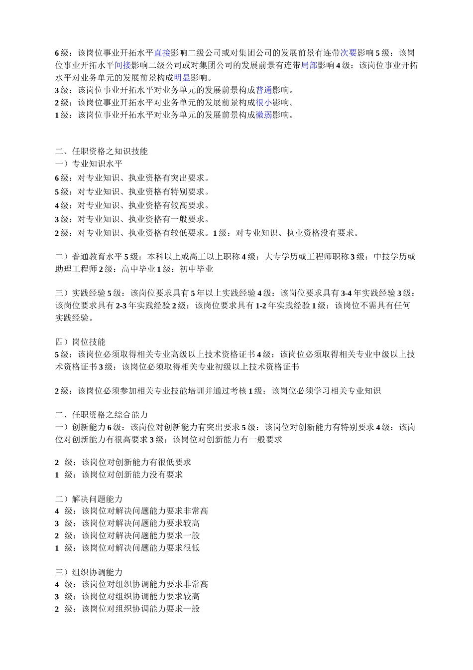 岗位价值薪酬评分表_第3页