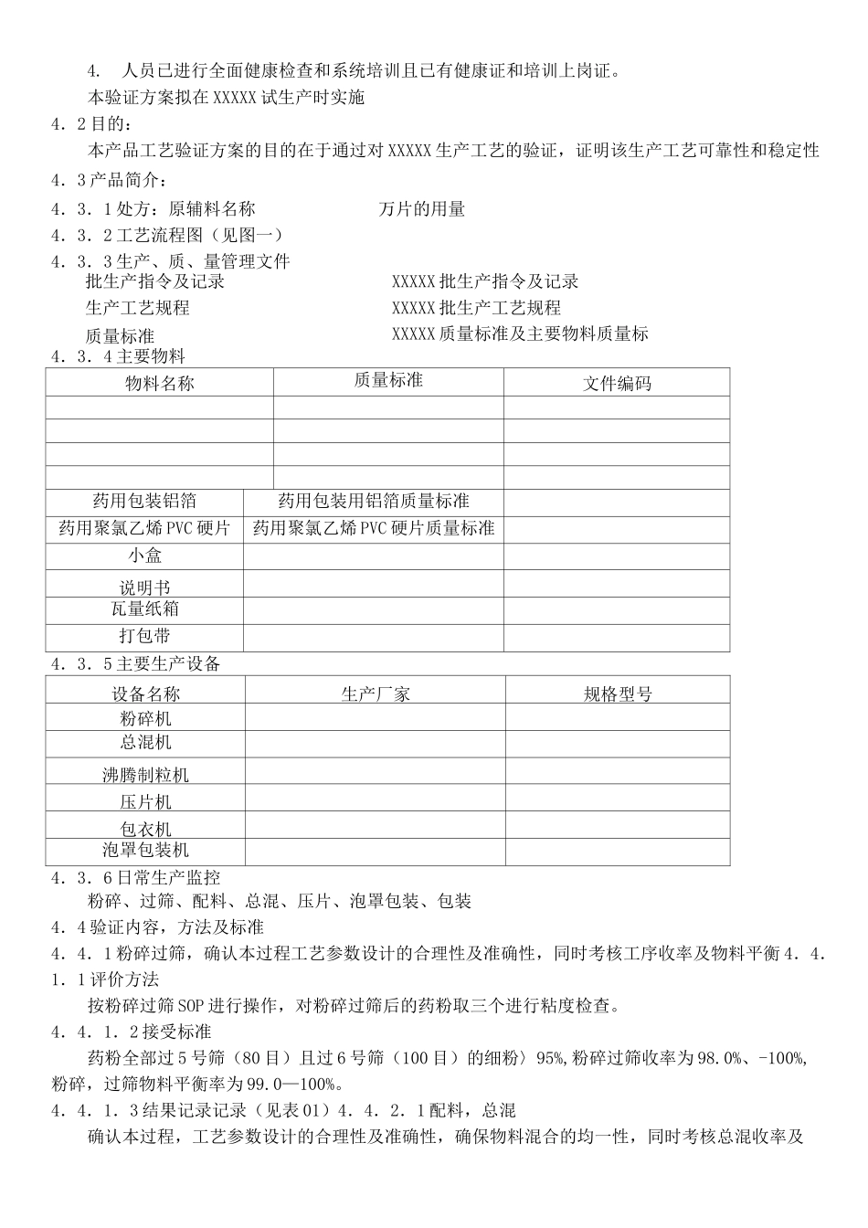 片剂工艺验证方案及报告_第2页