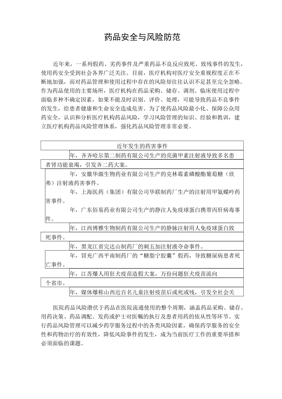 药品安全与风险防范_第1页