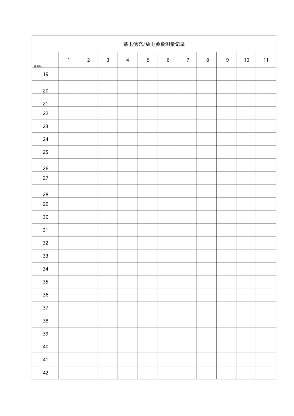 蓄电池组充放电记录表格格式_第2页