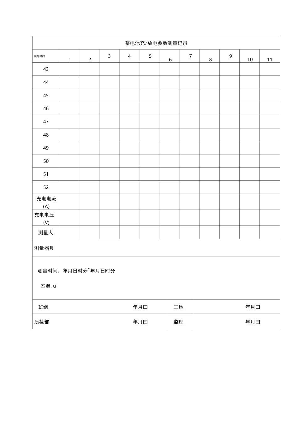 蓄电池组充放电记录表格格式_第3页