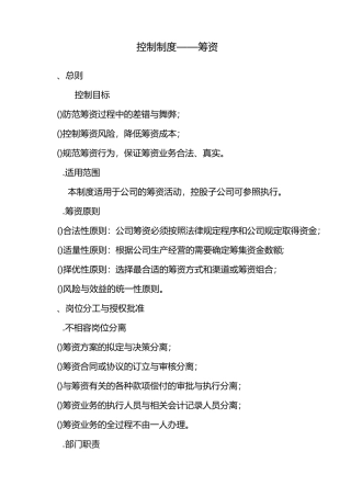 内部控制制度-筹资