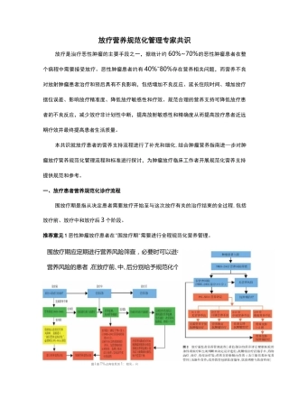 放疗营养规范化管理专家共识-刘晓玉
