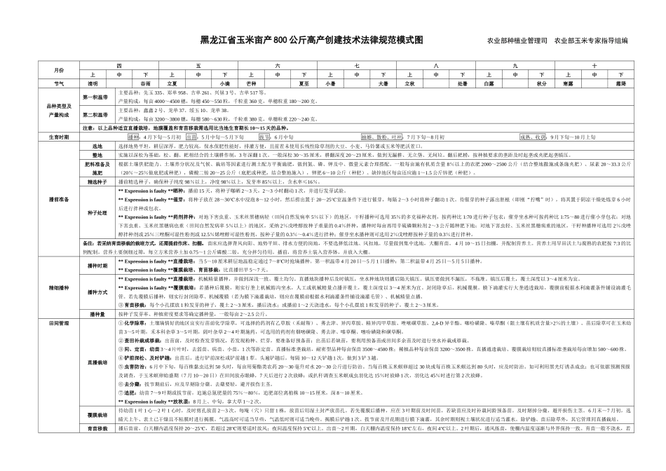琼雷亚区早稻亩产500公斤高产创建技术规范模式图_第3页