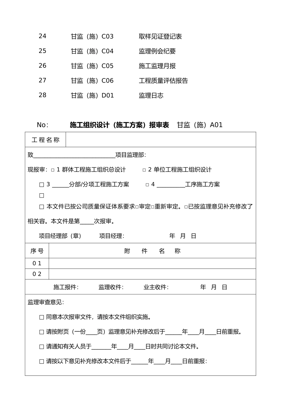 甘肃省监理表格_第2页