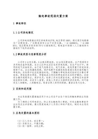 生产安全事故应急处置方案