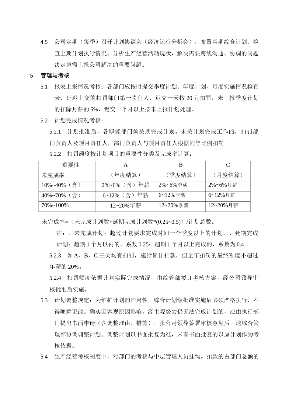 生产经营综合计划管理制度_第3页