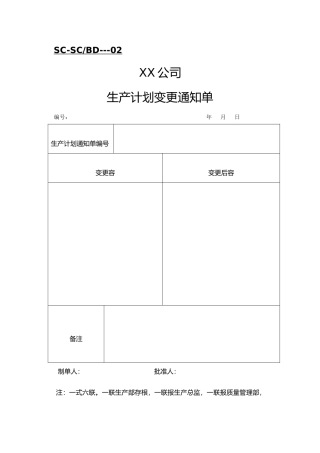 生产车间常用15份表格模板