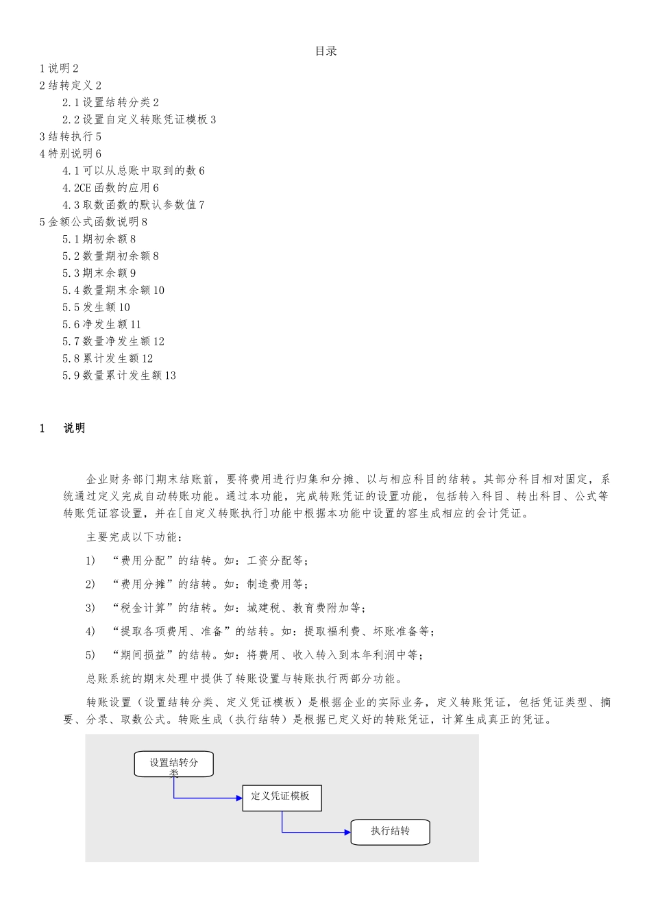 用友NC财务系统自定义结转设置手册范本_第1页