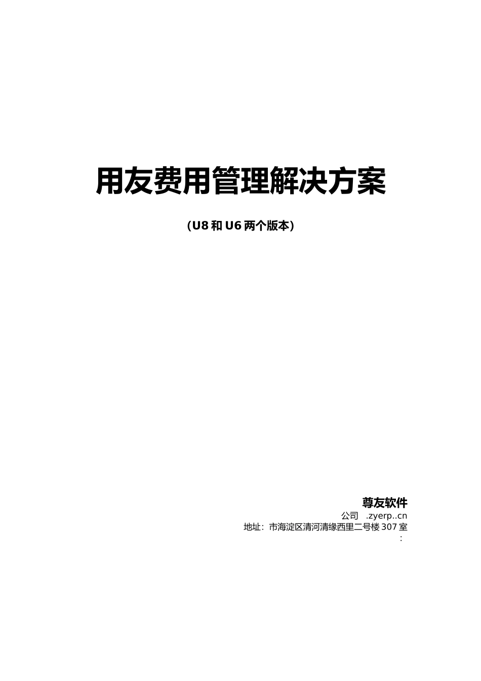 用友费用管理解决办法_第1页