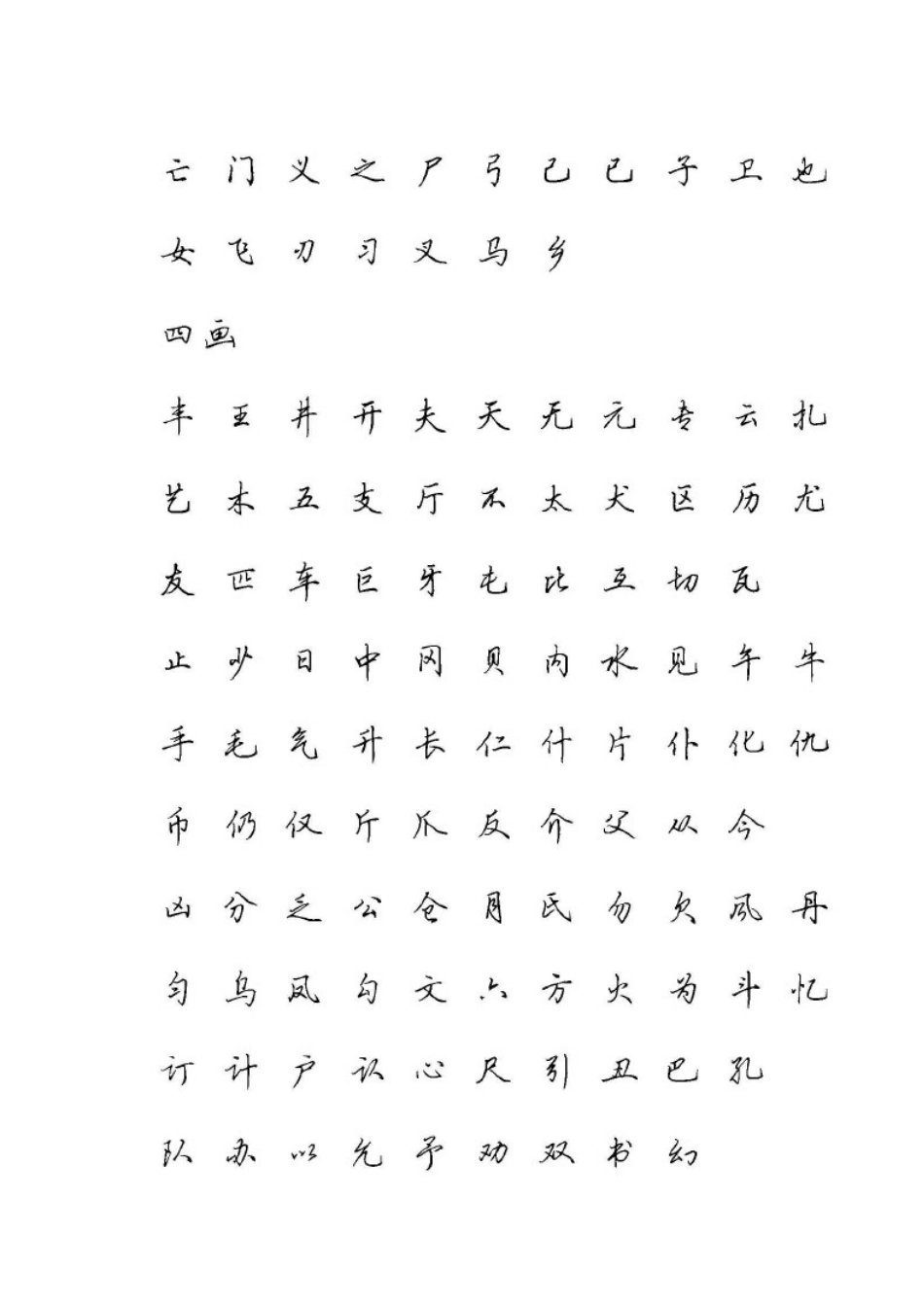 田英章硬笔行书现代汉语3500常用字字帖_第2页